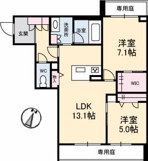 LAFITE(2LDK/1階)の間取り写真