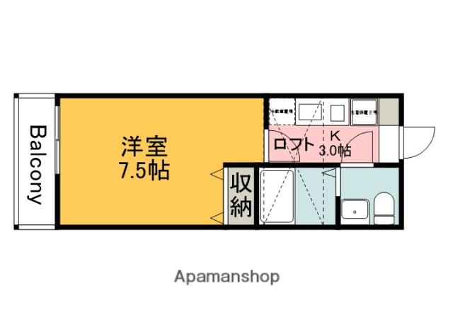 リヴェール海田(1K/2階)の間取り写真