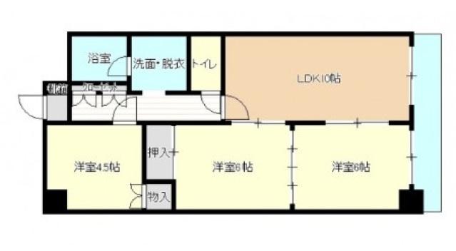 リアライズ富士見町(3LDK/8階)の間取り写真