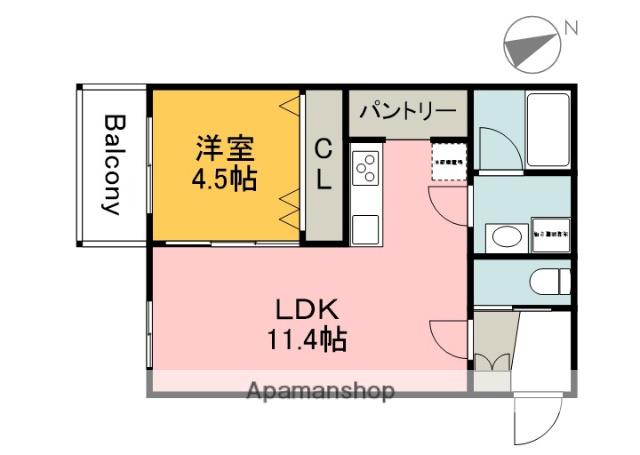 センティフォリア祇園(1LDK/3階)の間取り写真