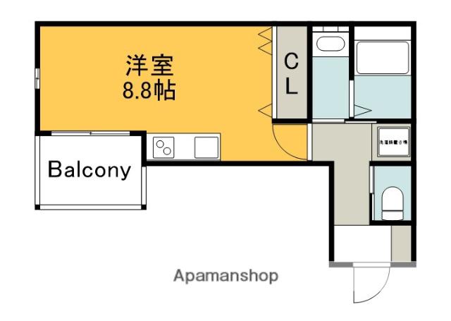 アップフェロ(ワンルーム/1階)の間取り写真