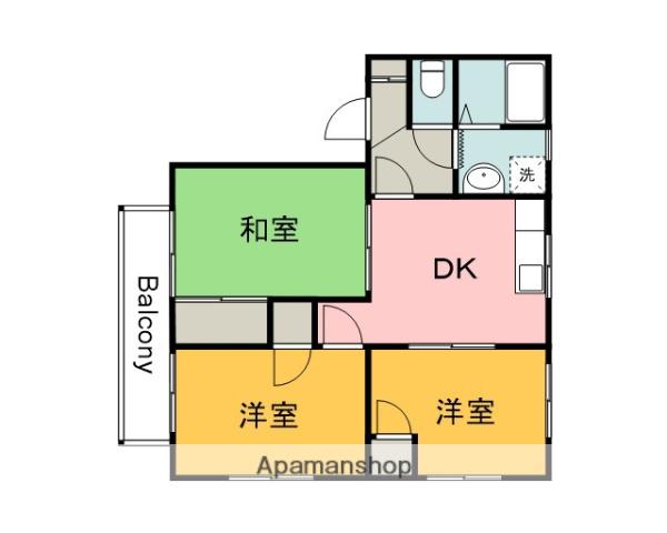 メゾニティ武田 A(3DK/1階)の間取り写真
