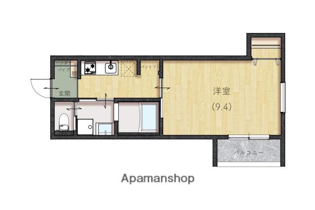 LIEN CORT宇品(1K/1階)の間取り写真