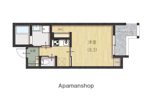 LIEN CORT宇品(1K/2階)の間取り写真