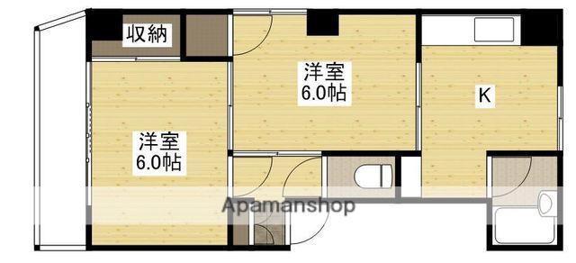 下田ビル(2K/4階)の間取り写真