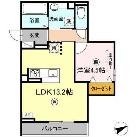 PREMIER矢賀(1LDK/3階)の間取り写真