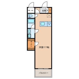 新白島東亜ビル(ワンルーム/11階)の間取り写真