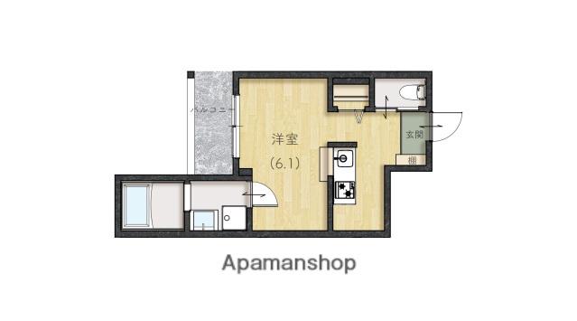 REVE宇品西(1K/2階)の間取り写真