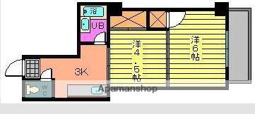 シャトレ・サンニコラ(2K/4階)の間取り写真
