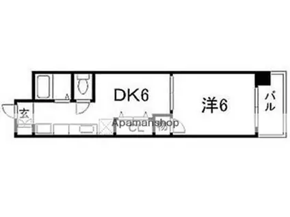 正岡ビル(1DK/5階)の間取り写真