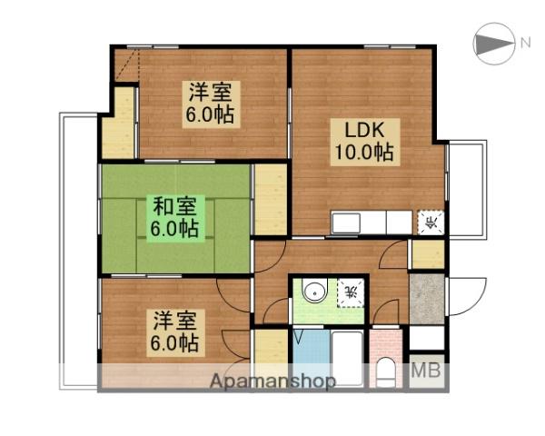 パークハイム中央(3LDK/2階)の間取り写真