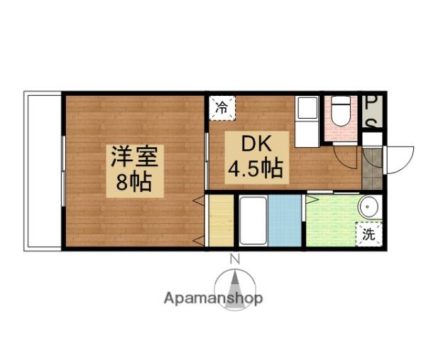 アンビシャス(1DK/1階)の間取り写真