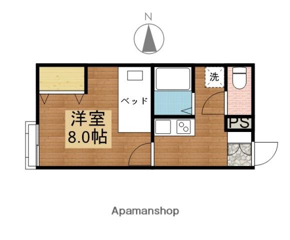 ディアム・コーセイ(1K/1階)の間取り写真