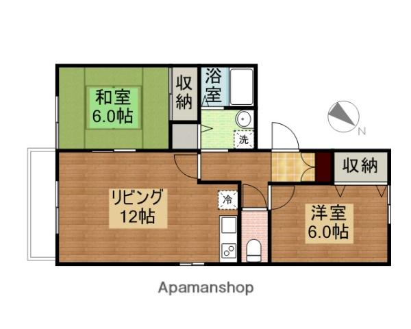 プレミール(2LDK/1階)の間取り写真