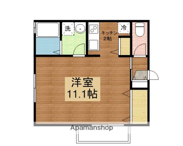 トーチ・アザレア(1K/1階)の間取り写真