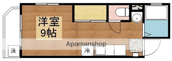 ヘイワテラス(1K/1階)の間取り写真