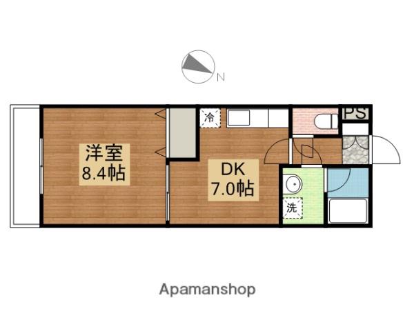 アステラスモア(1DK/1階)の間取り写真