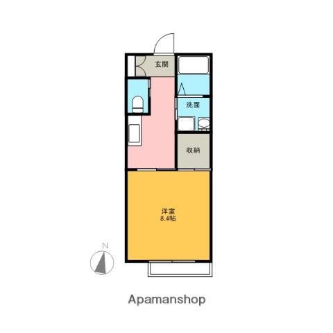 カーサ・ア・コルテ Ⅰ(1K/2階)の間取り写真