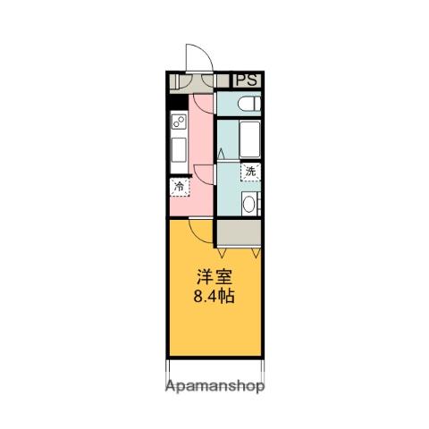 アヴェニールⅡ(1K/1階)の間取り写真