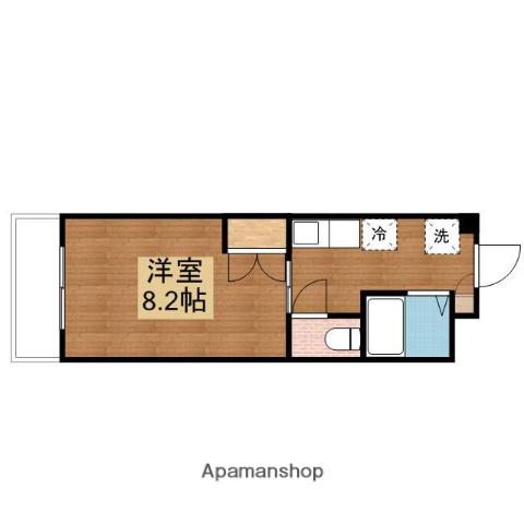 スカイ レジェンド(1K/5階)の間取り写真