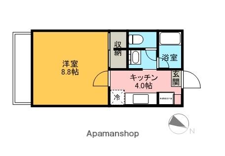 AVILLION(1K/4階)の間取り写真