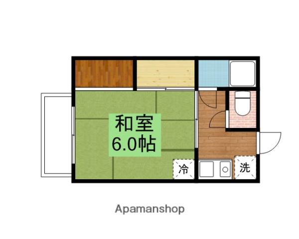カーサ21(ワンルーム/1階)の間取り写真