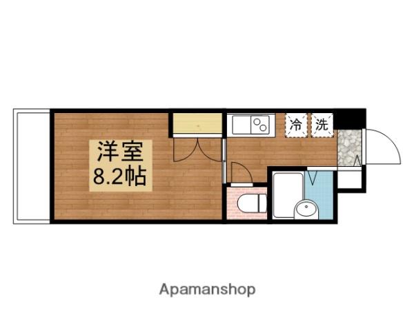 プランドール平岡(1K/2階)の間取り写真