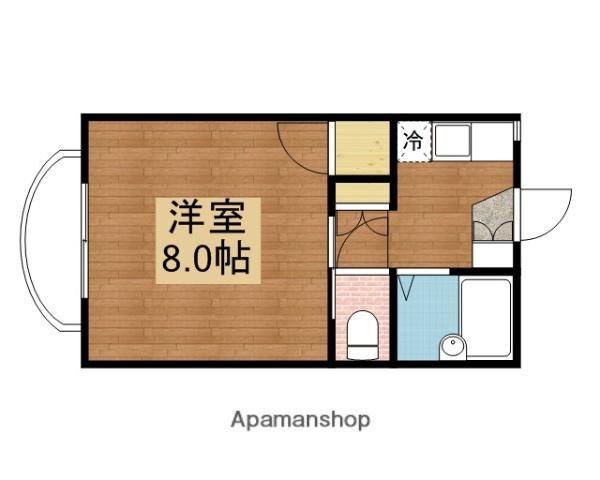 ウラヌス(1K/2階)の間取り写真