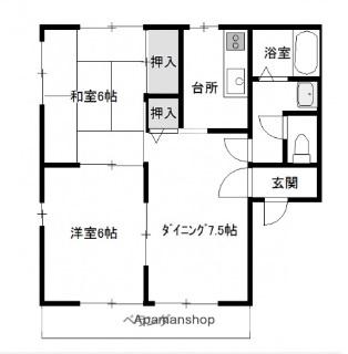 ヒルサイド21(2LDK/1階)の間取り写真