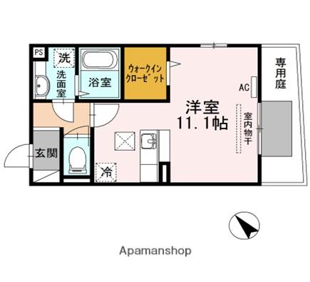 山陽本線 西条駅(広島) 徒歩30分 3階建 築11年(ワンルーム/1階)の間取り写真
