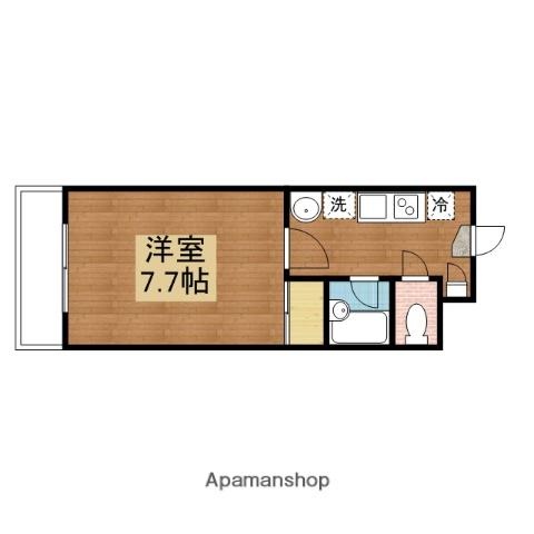 BONHEUR(1K/3階)の間取り写真