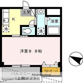 CREST OSHIKAWA(1K/2階)の間取り写真