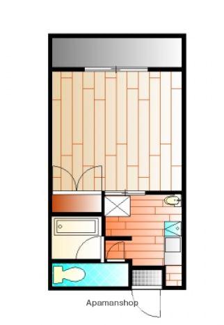 パークヒルズB(1K/2階)の間取り写真