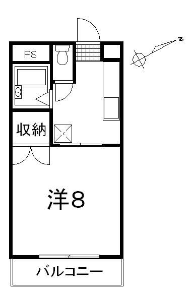 アーバーハウス吉田C棟(1K/1階)の間取り写真