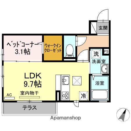 レオーネ18(1LDK/1階)の間取り写真