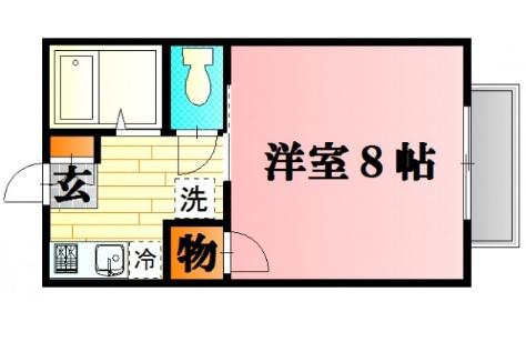 ライブ30(1K/2階)の間取り写真