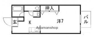 サンライフ市地B(1K/1階)の間取り写真