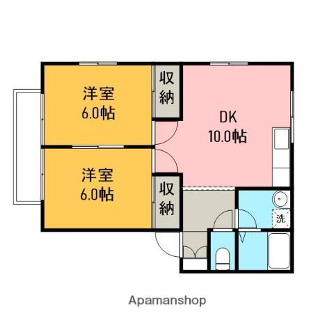 イーストコーポ(2LDK/1階)の間取り写真