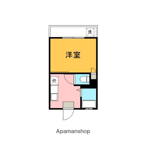 グリーンリーブス(1K/1階)の間取り写真