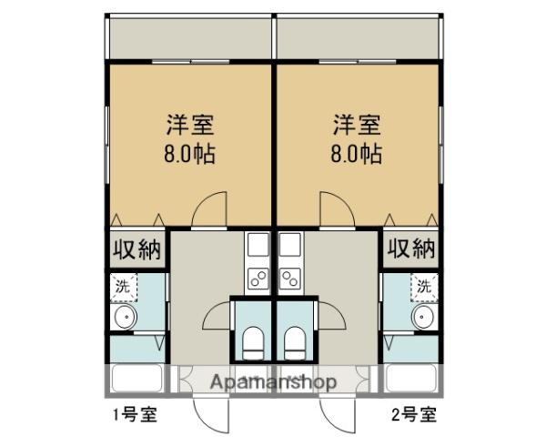 メゾン・ド・フォレ此原(1K/2階)の間取り写真