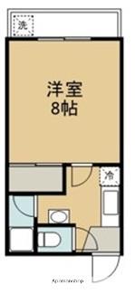 タウンハウスA棟(1K/1階)の間取り写真