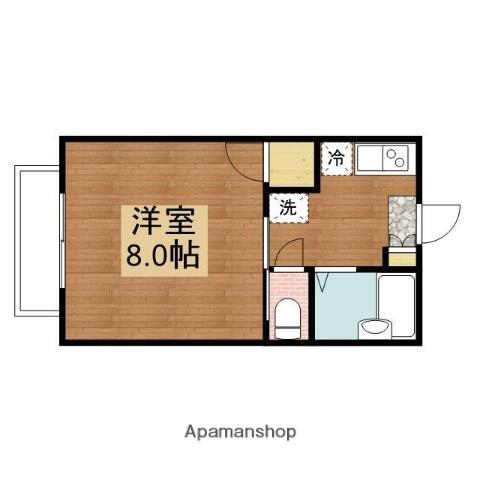 シャルマンドミール A棟(1K/2階)の間取り写真