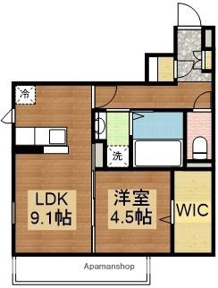 コスモポリストリシア(1LDK/2階)の間取り写真