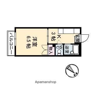 シャーメゾン石井(1K/2階)の間取り写真