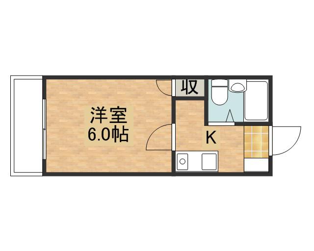 コーポマサト(1K/1階)の間取り写真