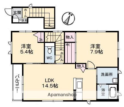 シャーメゾンN(2LDK/2階)の間取り写真