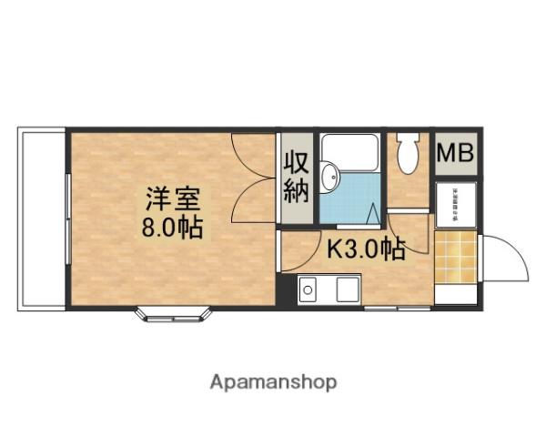 K&Kビルド B棟(1K/1階)の間取り写真