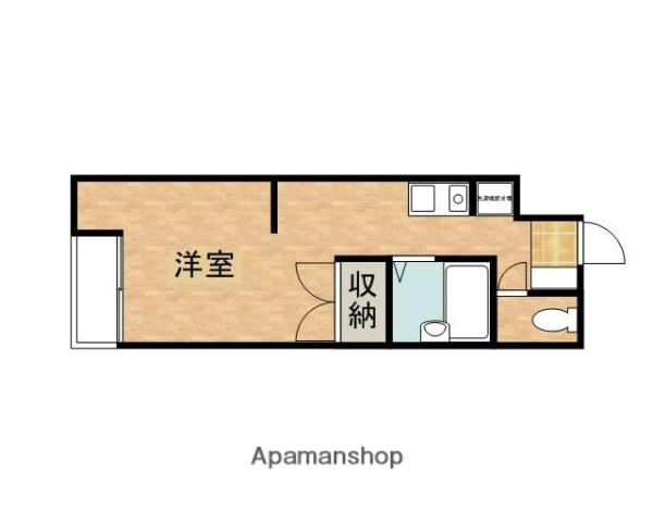 カーサ蟹原(1K/1階)の間取り写真