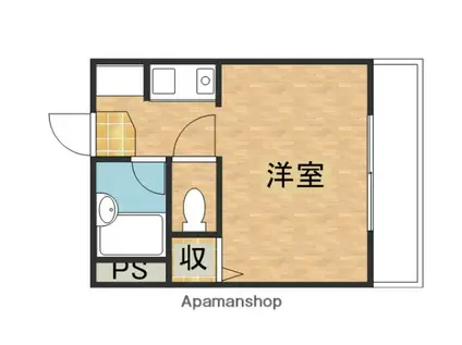 アスティーニ海田南(1K/3階)の間取り写真