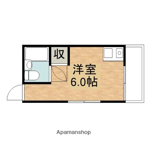 サンリビングⅡ(ワンルーム/2階)の間取り写真